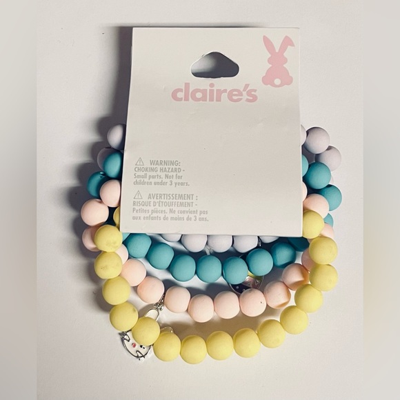 Claire's Other - NEW! CLAIRE’S Easter Pastel Matte Beaded Stretch Bracelets - 4 Pack.